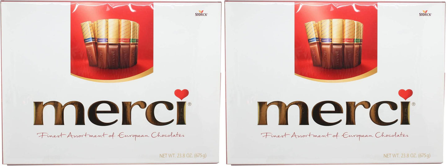 Merci German Chocolates Gift Box - Premium Assorted Flavors (23.8oz)