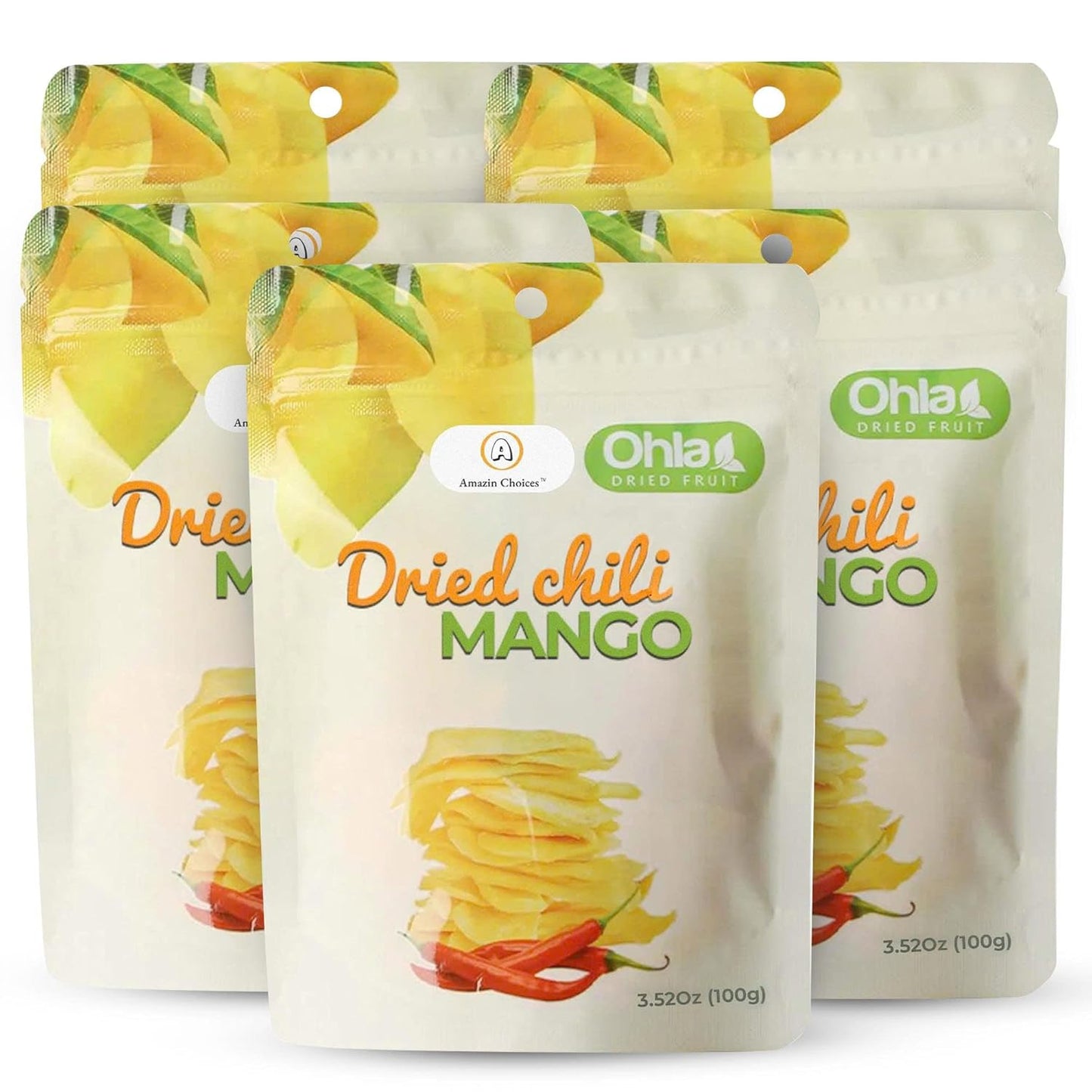 Organic Amazin Choices Dried Chili Mango, 3.5 oz.