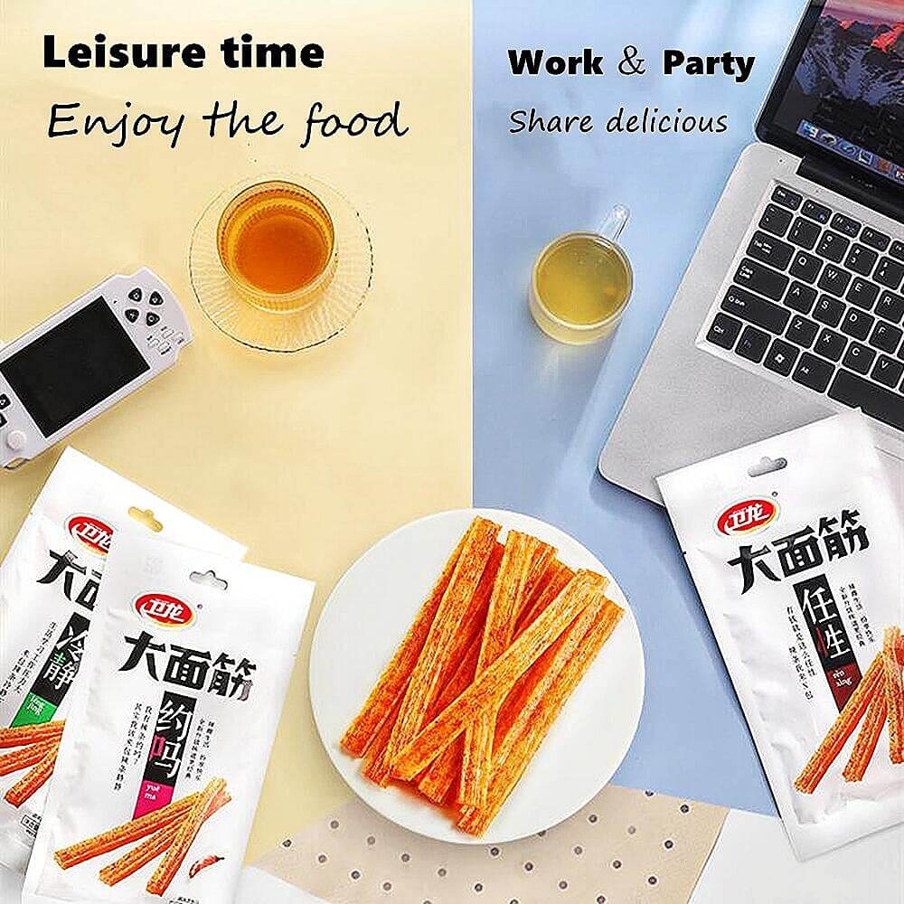 Viral Chinese Latiao Strips - Authentic Vegan Spicy Snack