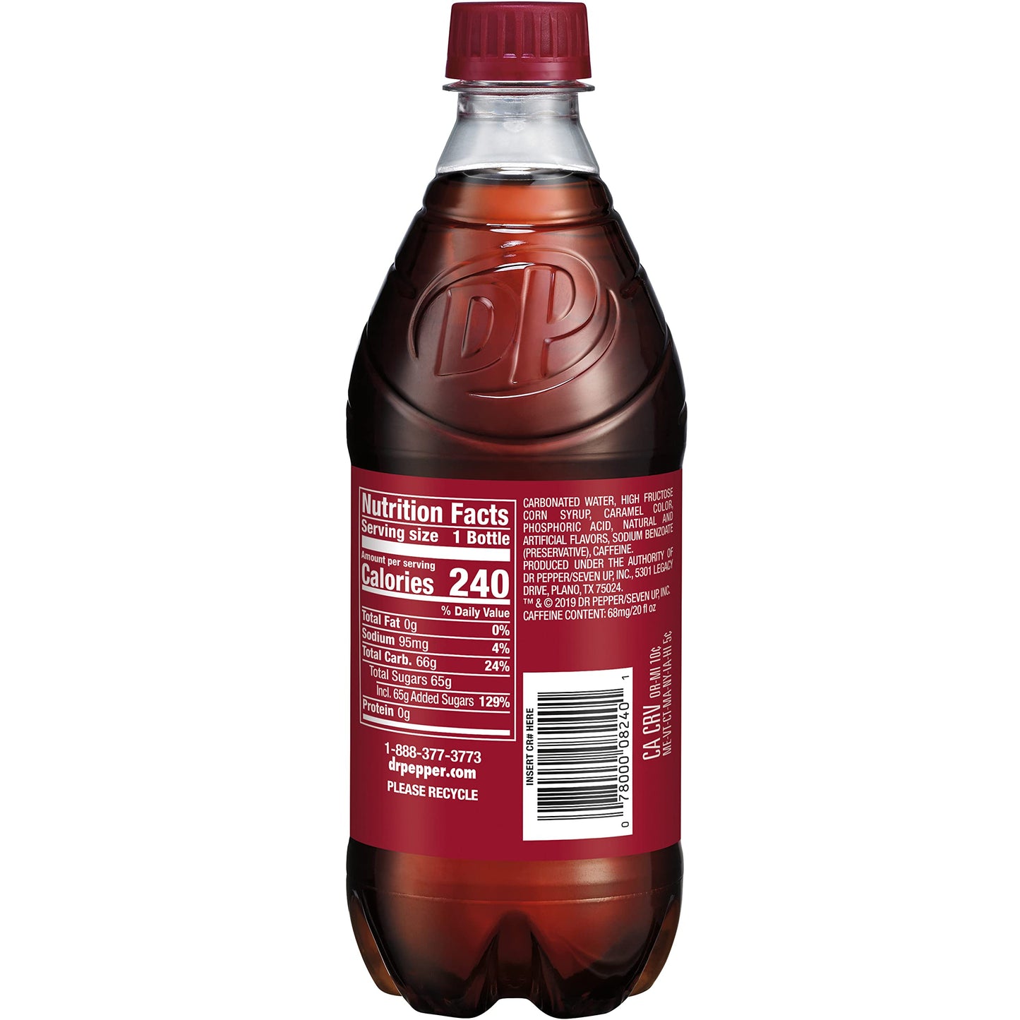 Dr Pepper 16.9 fl oz Bottles, 6 Pack - Original Flavor Soda