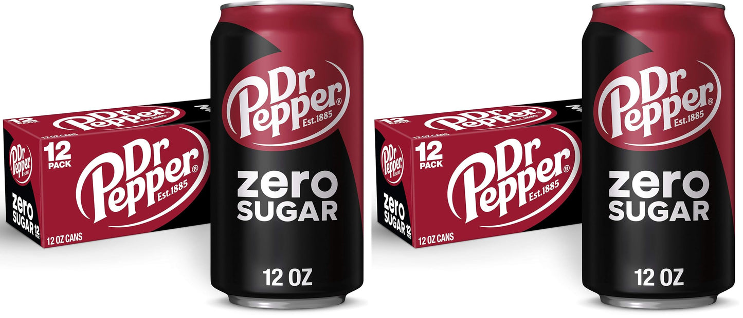 Dr Pepper Soda, 12 fl oz cans, 12 pack