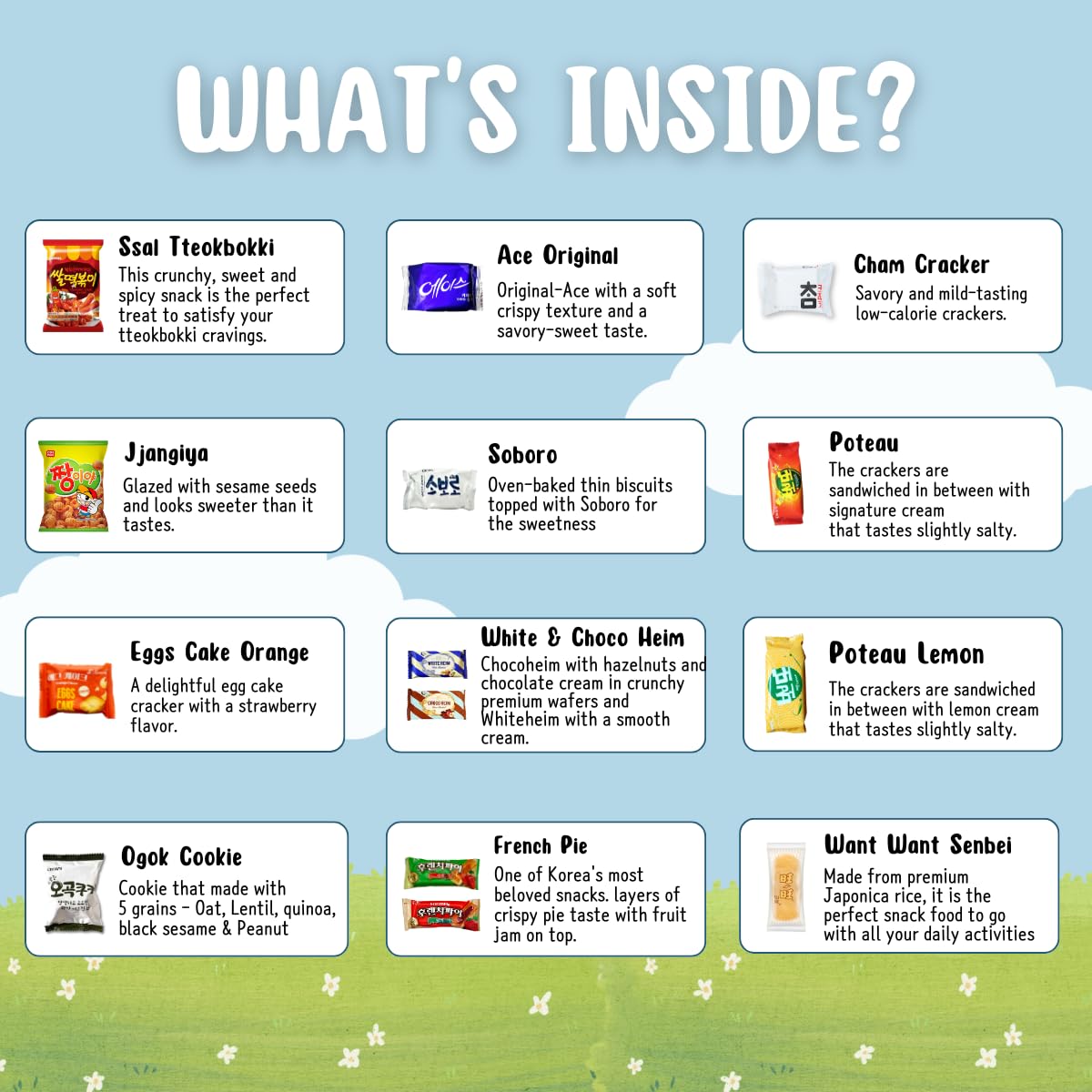 Korean Snack Box Variety Pack - 50 Premium Authentic Treats | Sweet & Savory Collection