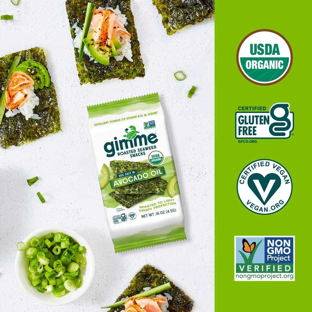 Viral gimMe Organic Roasted Seaweed Snacks - TikTok Famous Healthy Snack