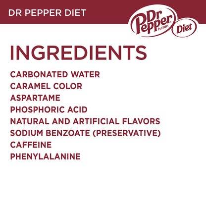 Dr Pepper Soda, 12 fl oz cans, 12 pack