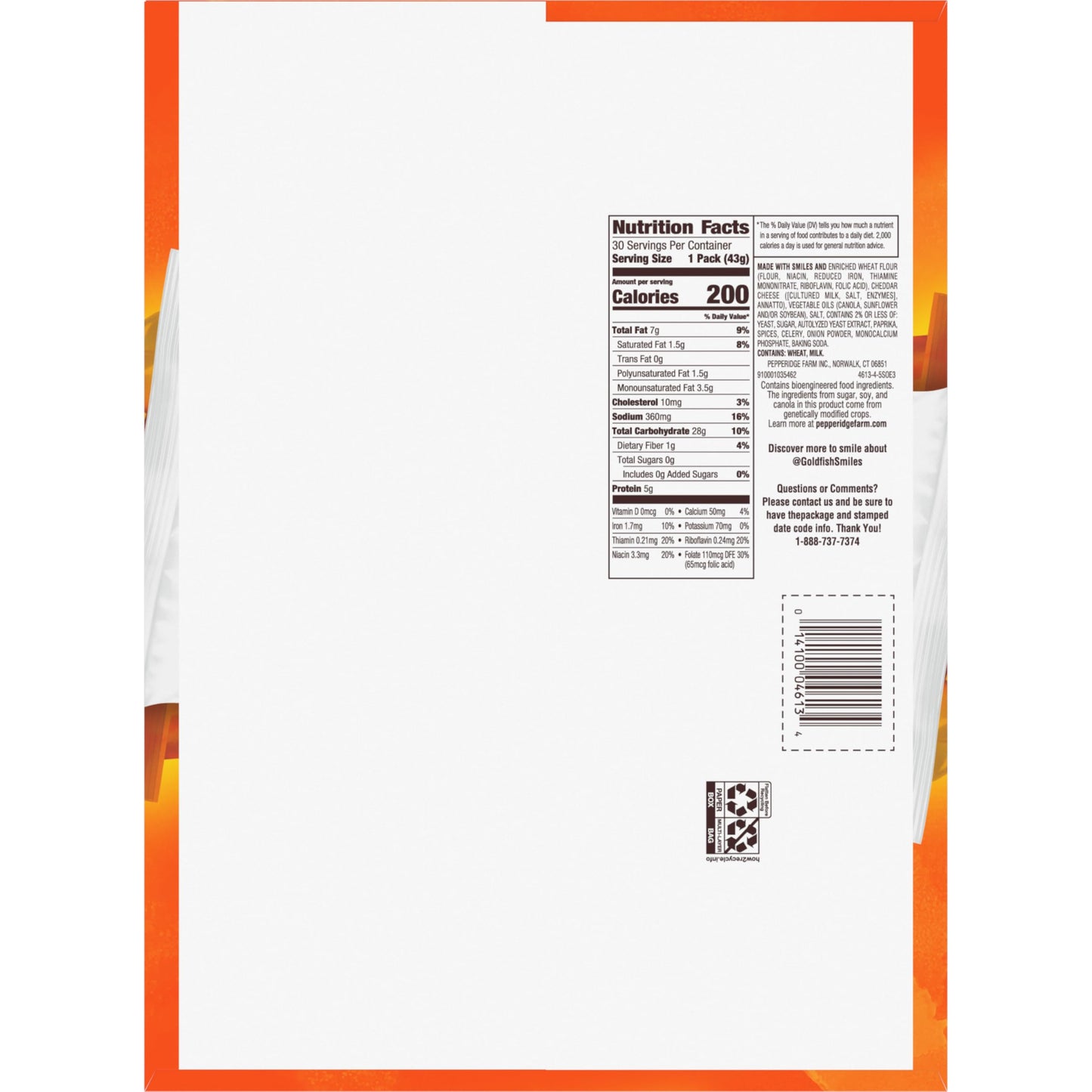 Classic Delight Goldfish Crackers Big Smiles Variety Pack - Cheddar, Colors & Pretzels | 30 Count