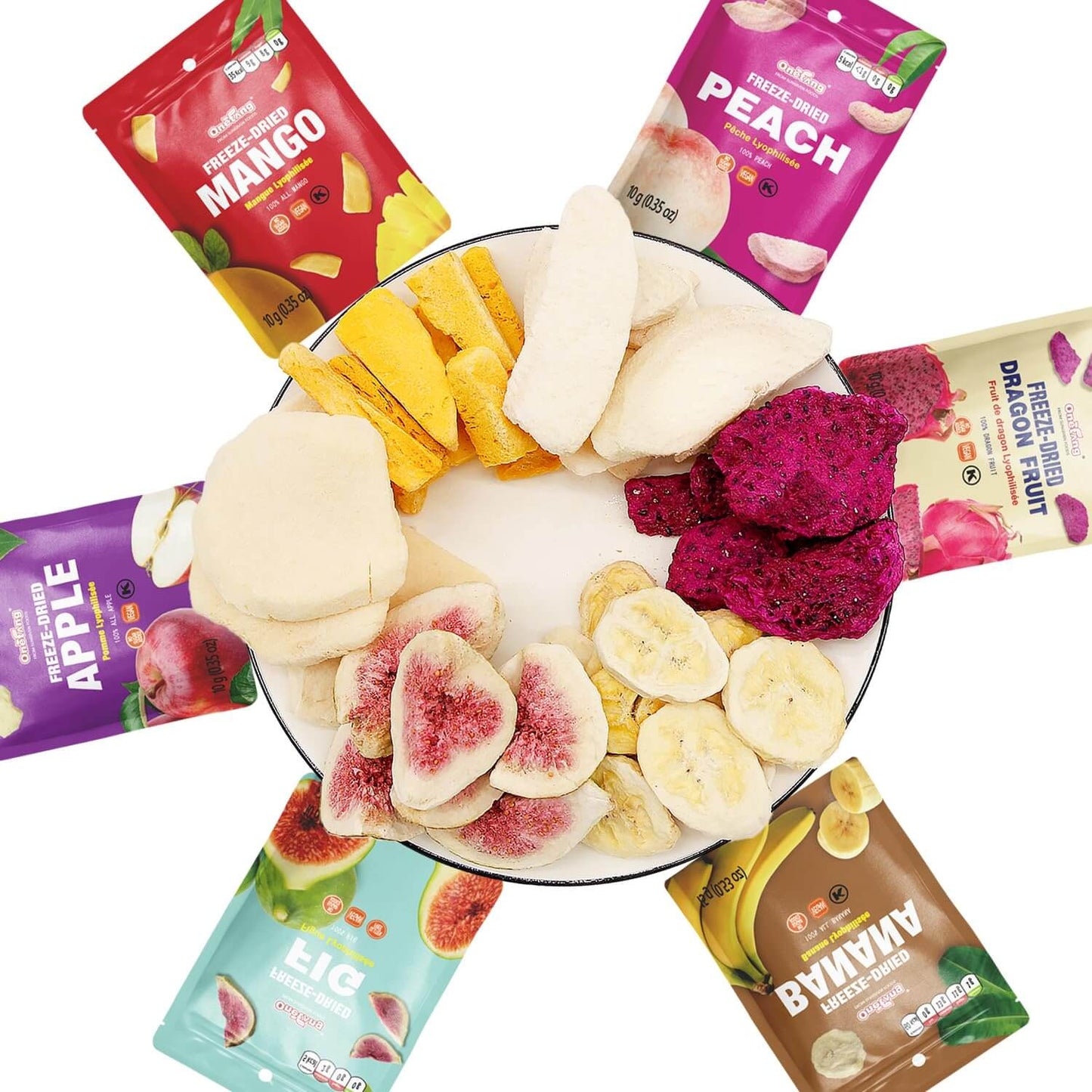 ONETANG Freeze-Dried Mixed Fruit - 12 Single-Serve Healthy Snacks