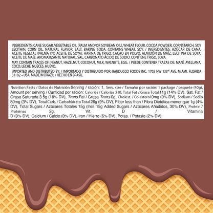 TikTok Viral Bauducco Wafer Cookies - Italian Chocolate & Vanilla