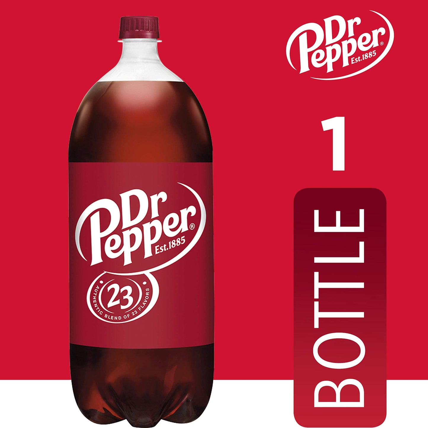 Dr Pepper 16.9 fl oz Bottles, 6 Pack - Original Flavor Soda