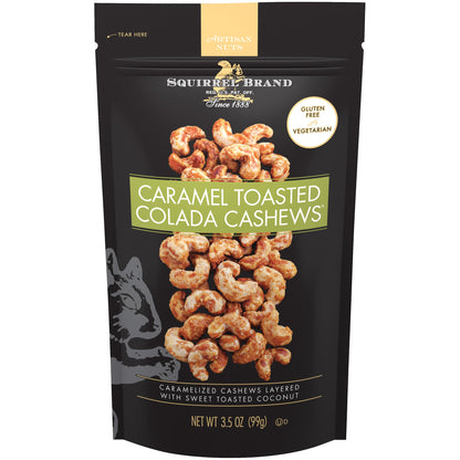 Squirrel Brand Sweet Brown Butter Cashews - Gourmet Artisan Nuts (3.5 oz)