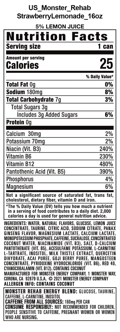 Monster Rehab Energy Tea