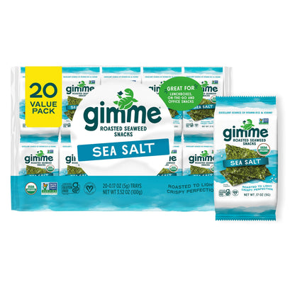 Viral gimMe Organic Roasted Seaweed Snacks - TikTok Famous Healthy Snack