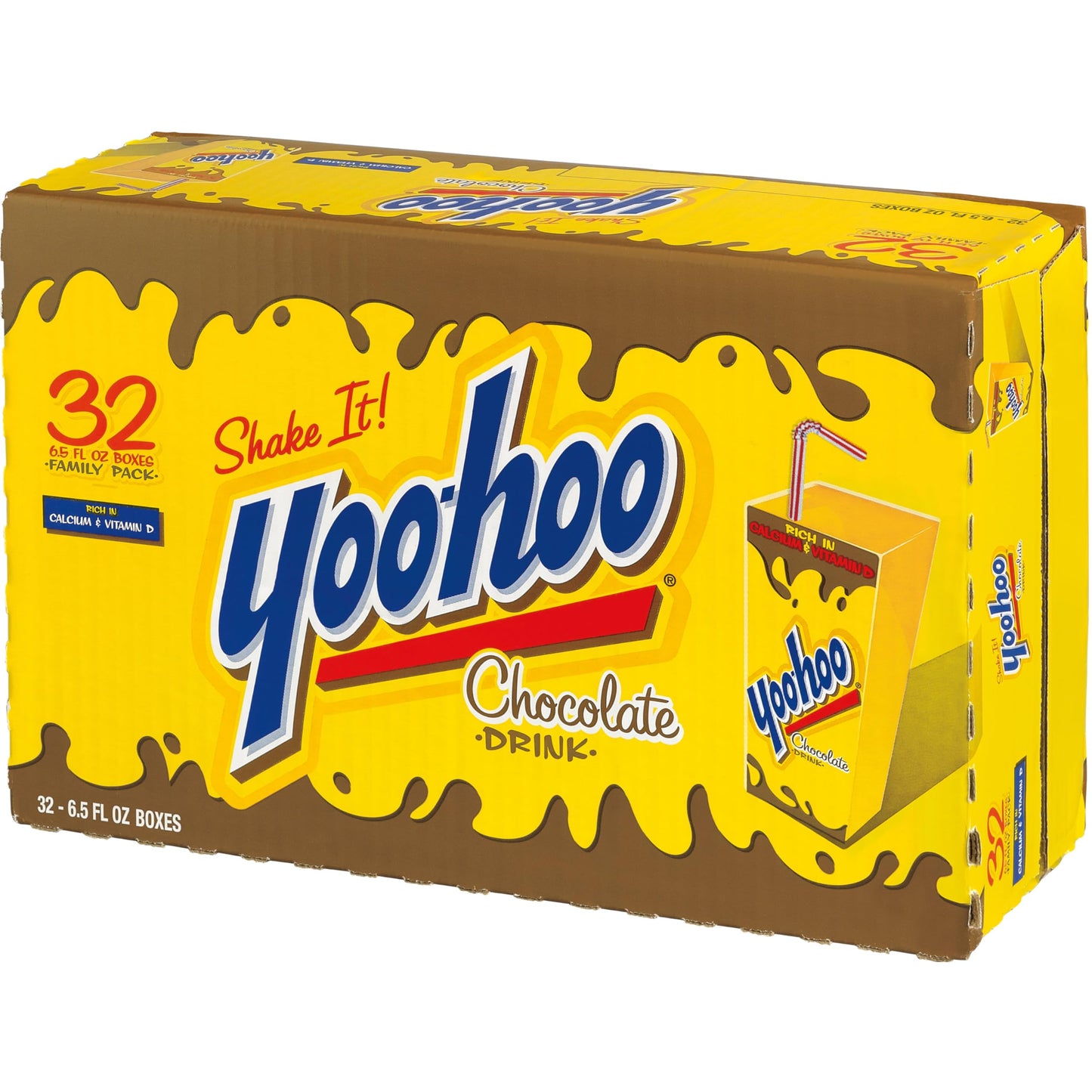 Yoo-hoo Chocolate Drink - Classic Chocolate Beverage (6.5 oz Boxes, 32 Pack)