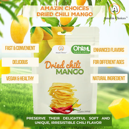 Organic Amazin Choices Dried Chili Mango, 3.5 oz.