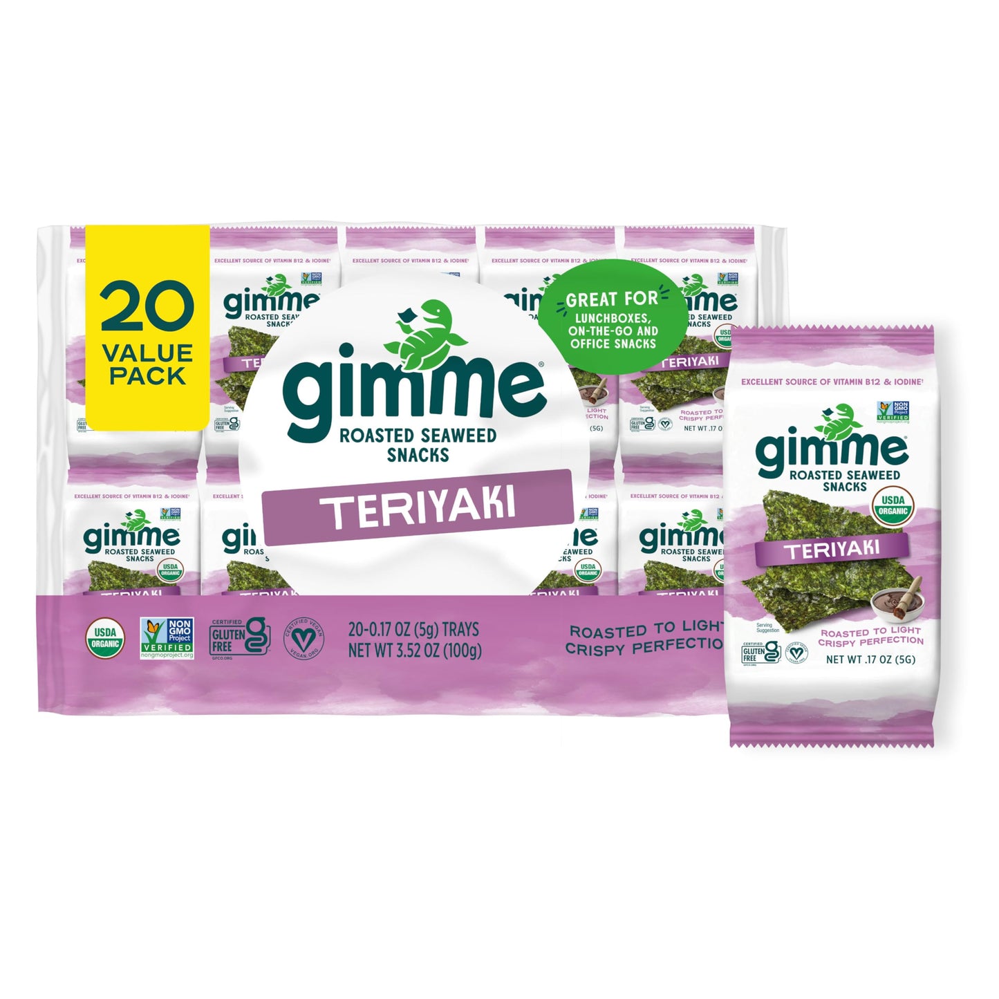 Viral gimMe Organic Roasted Seaweed Snacks - TikTok Famous Healthy Snack