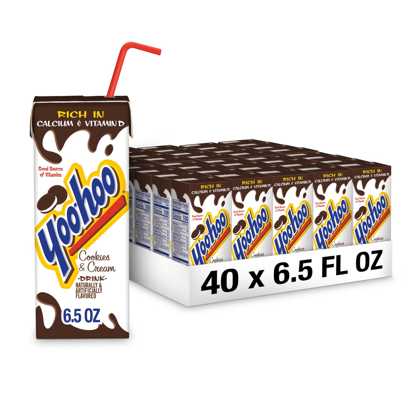 Yoo-hoo Chocolate Drink - Classic Chocolate Beverage (6.5 oz Boxes, 32 Pack)