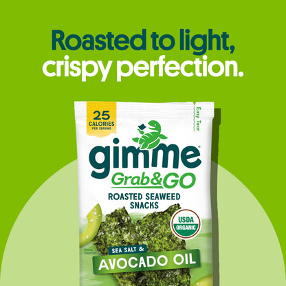 TikTok Viral Gimme Organic Roasted Seaweed Snacks - Multi-Flavor Pack