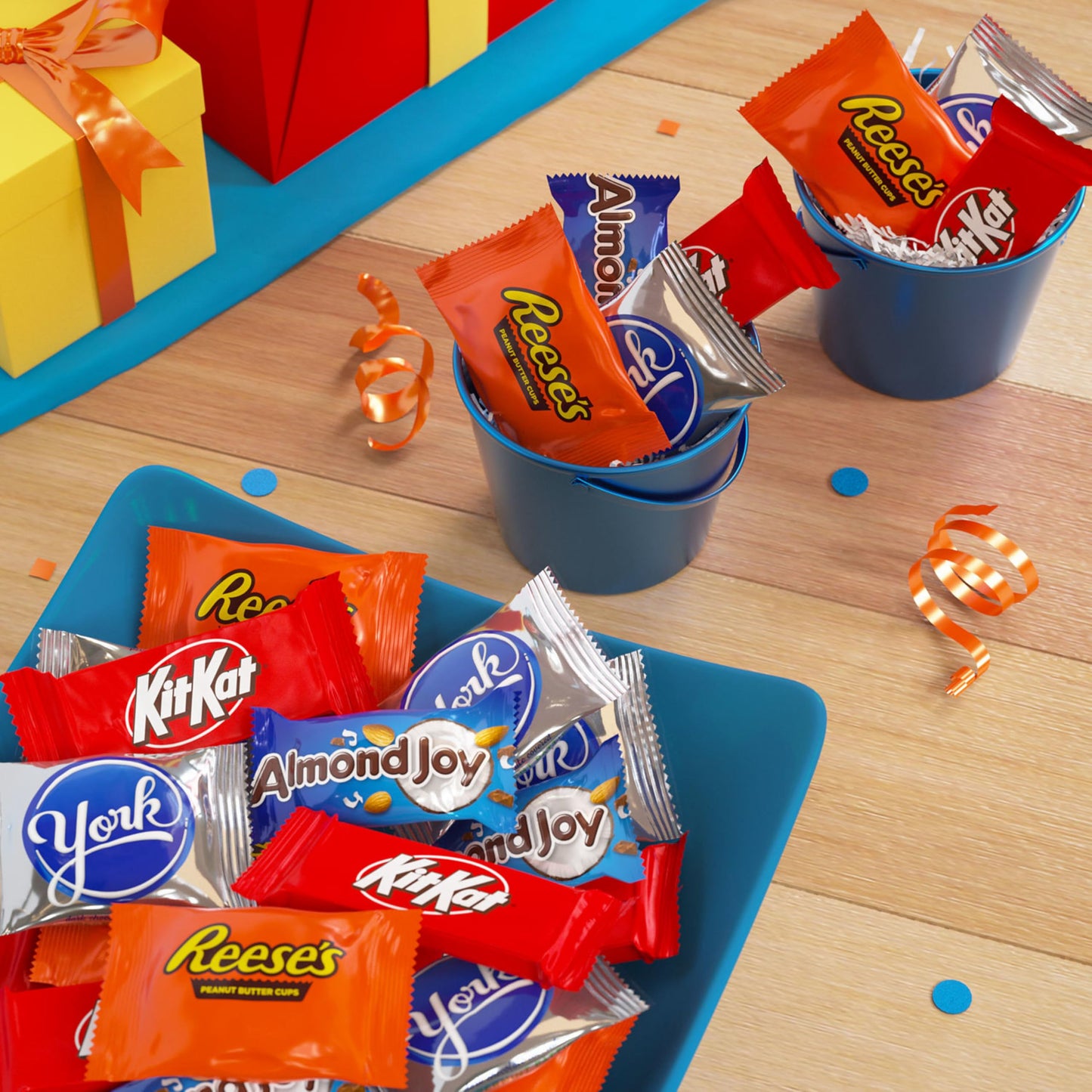 HERSHEY'S Assorted Chocolate Halloween Candy Party Pack - 30.22 oz Bulk Snack Size