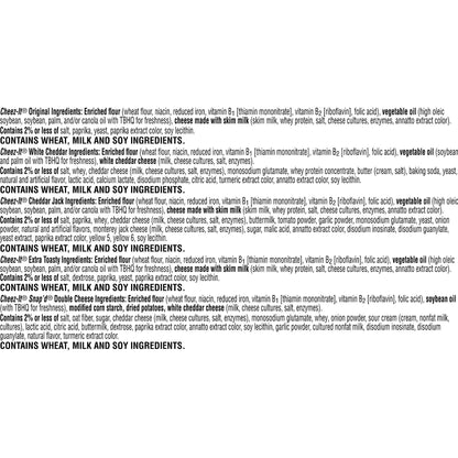 Cheez-It Cheese Crackers, Baked Snack Crackers, Lunch Snacks, Variety Pack, 12.1oz Box (12 Packs)