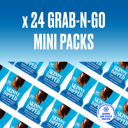 Viral SkinnyDipped Variety Pack - Low Sugar Almonds (25 Mini Bags, 11.5oz)