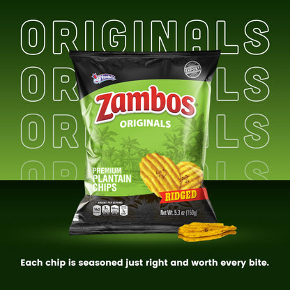 Viral TikTok Zambos Plantain Chips - Chile Limón, Original & Salsa Verde | Premium Central American Snack (5.29 oz)