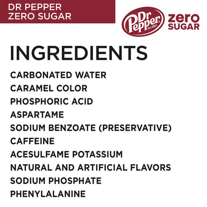 Dr Pepper Soda, 12 fl oz cans, 12 pack