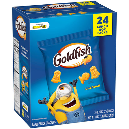 Classic Delight Goldfish Crackers Big Smiles Variety Pack - Cheddar, Colors & Pretzels | 30 Count