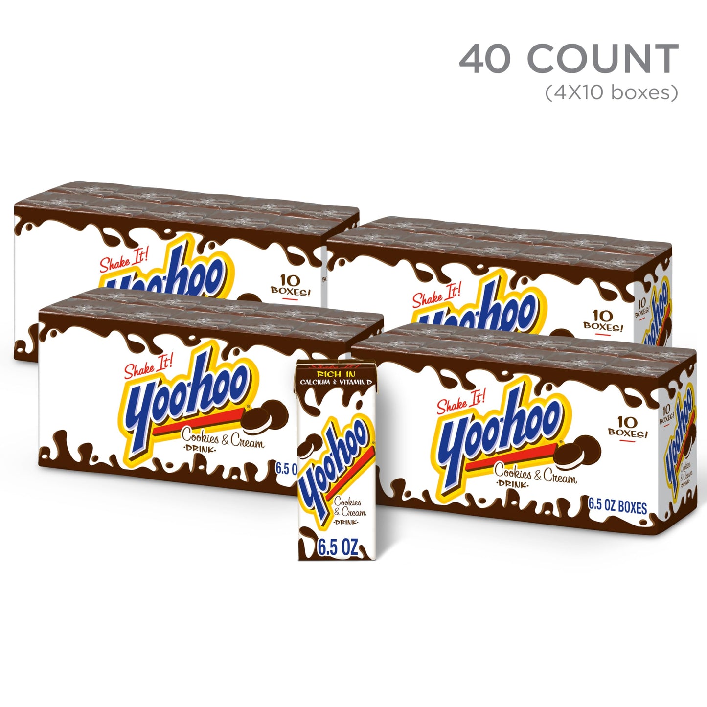 Yoo-hoo Chocolate Drink - Classic Chocolate Beverage (6.5 oz Boxes, 32 Pack)