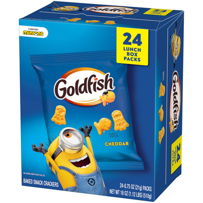 Classic Delight Goldfish Crackers Big Smiles Variety Pack - Cheddar, Colors & Pretzels | 30 Count