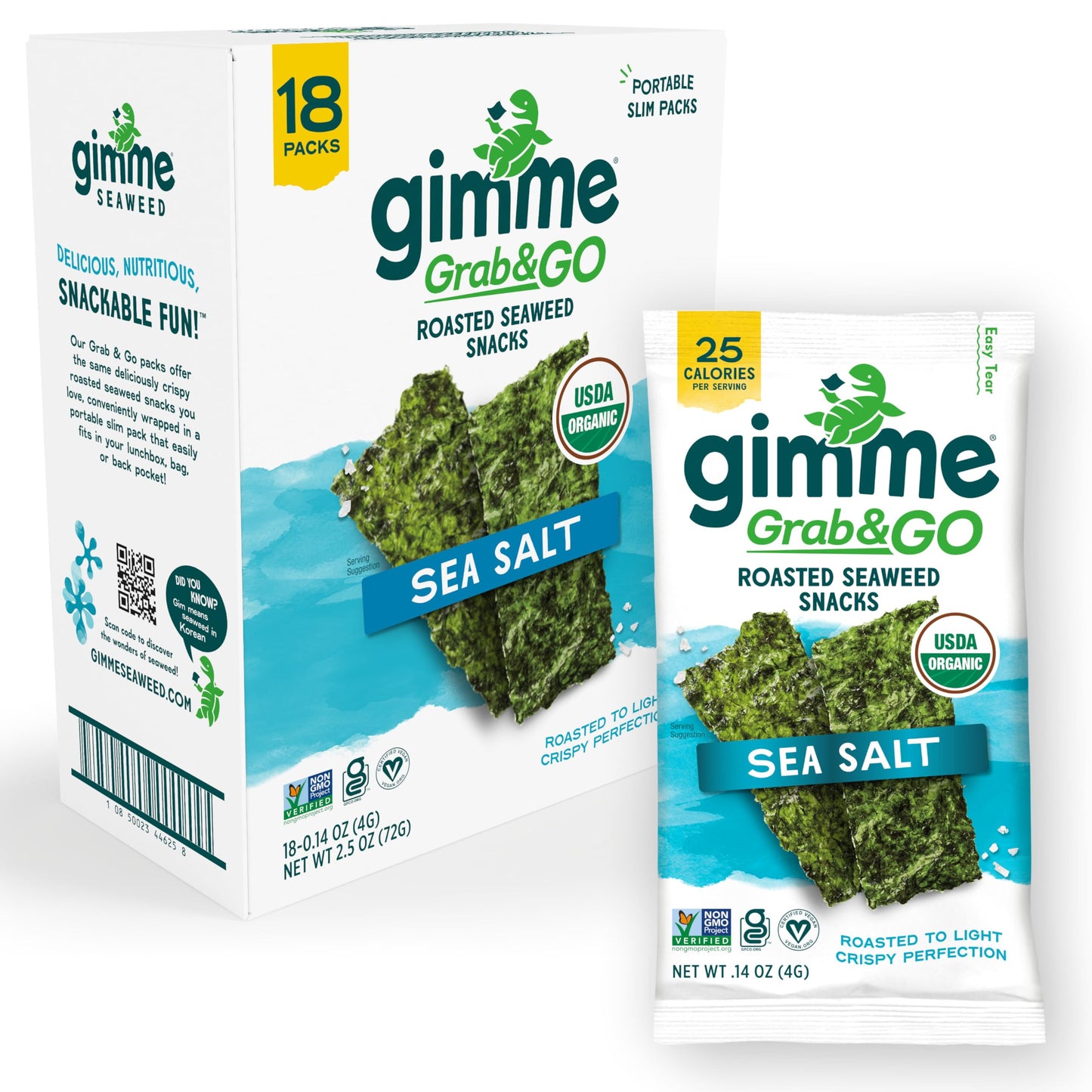 TikTok Viral Gimme Organic Roasted Seaweed Snacks - Multi-Flavor Pack
