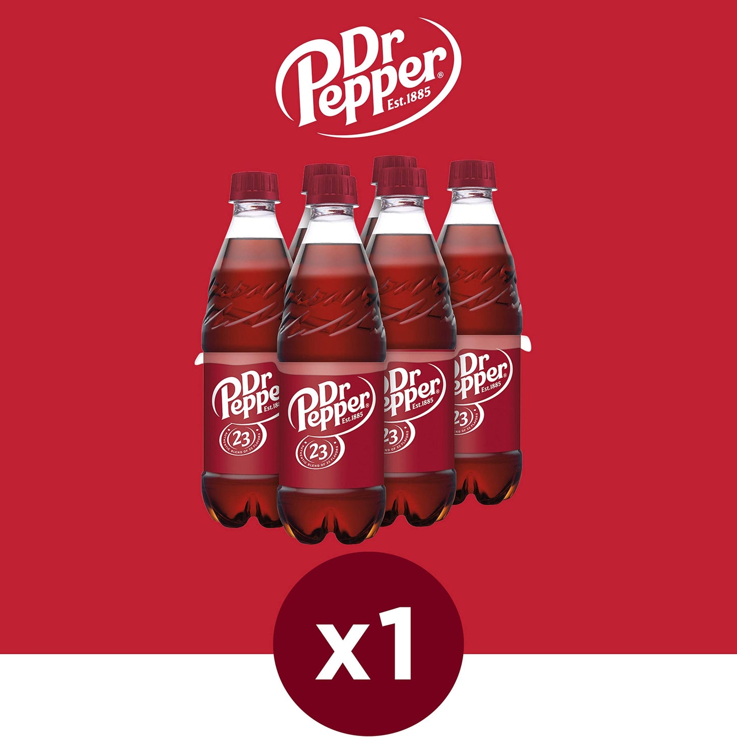 Dr Pepper 16.9 fl oz Bottles, 6 Pack - Original Flavor Soda