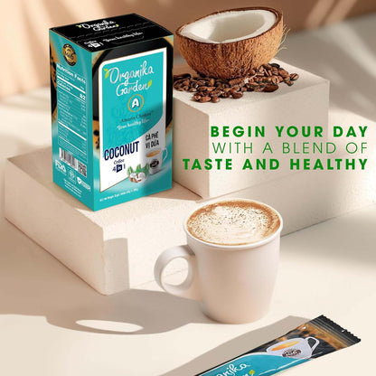 Amazin Choices Coconut Instant Coffee 4-in-1. 0.63 oz., 15 ct.