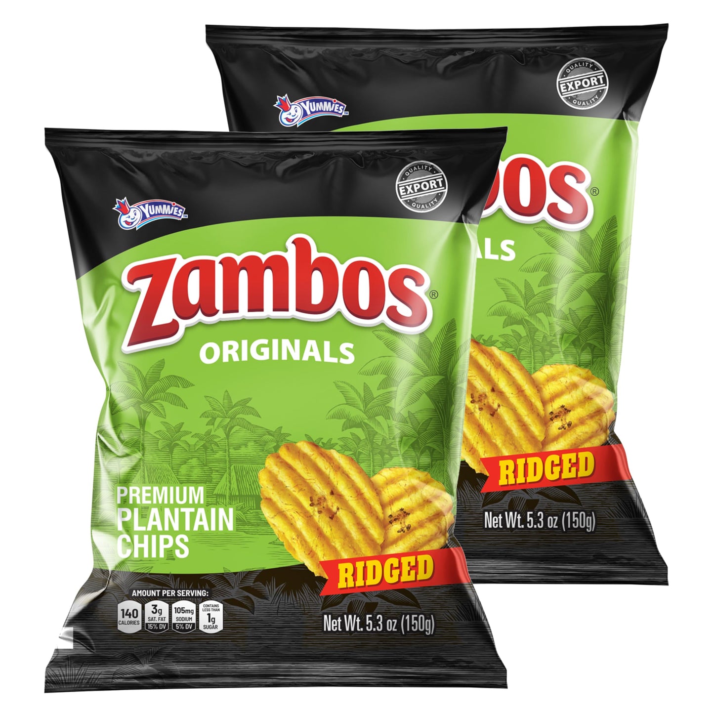Viral TikTok Zambos Plantain Chips - Chile Limón, Original & Salsa Verde | Premium Central American Snack (5.29 oz)