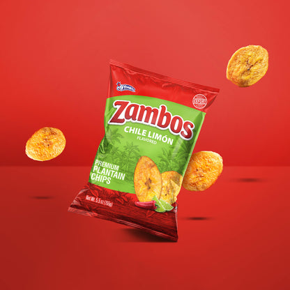 Viral TikTok Zambos Plantain Chips - Chile Limón, Original & Salsa Verde | Premium Central American Snack (5.29 oz)