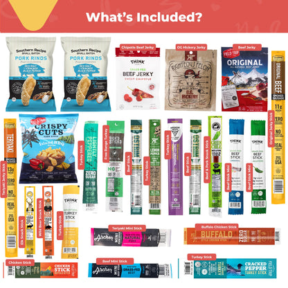 Premium Beef Jerky Gift Basket - Exotic Variety Pack for Men