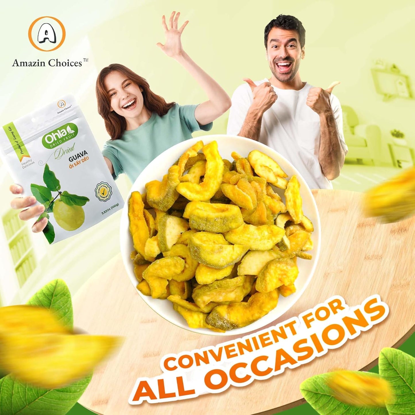 Organic Amazin Choices Dried Guava, 3.52 oz.