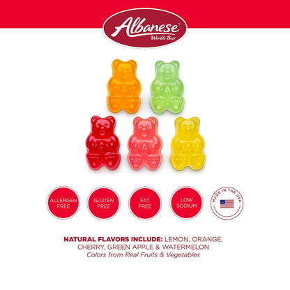Albanese World's Best Gummi Candy - 5 Pound Bulk Bags - Multiple Varieties