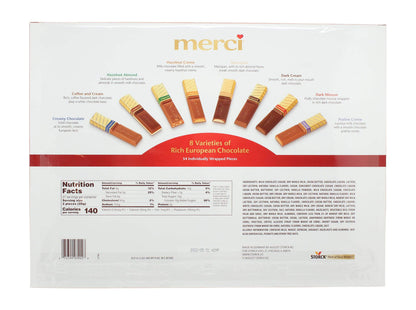 Merci German Chocolates Gift Box - Premium Assorted Flavors (23.8oz)