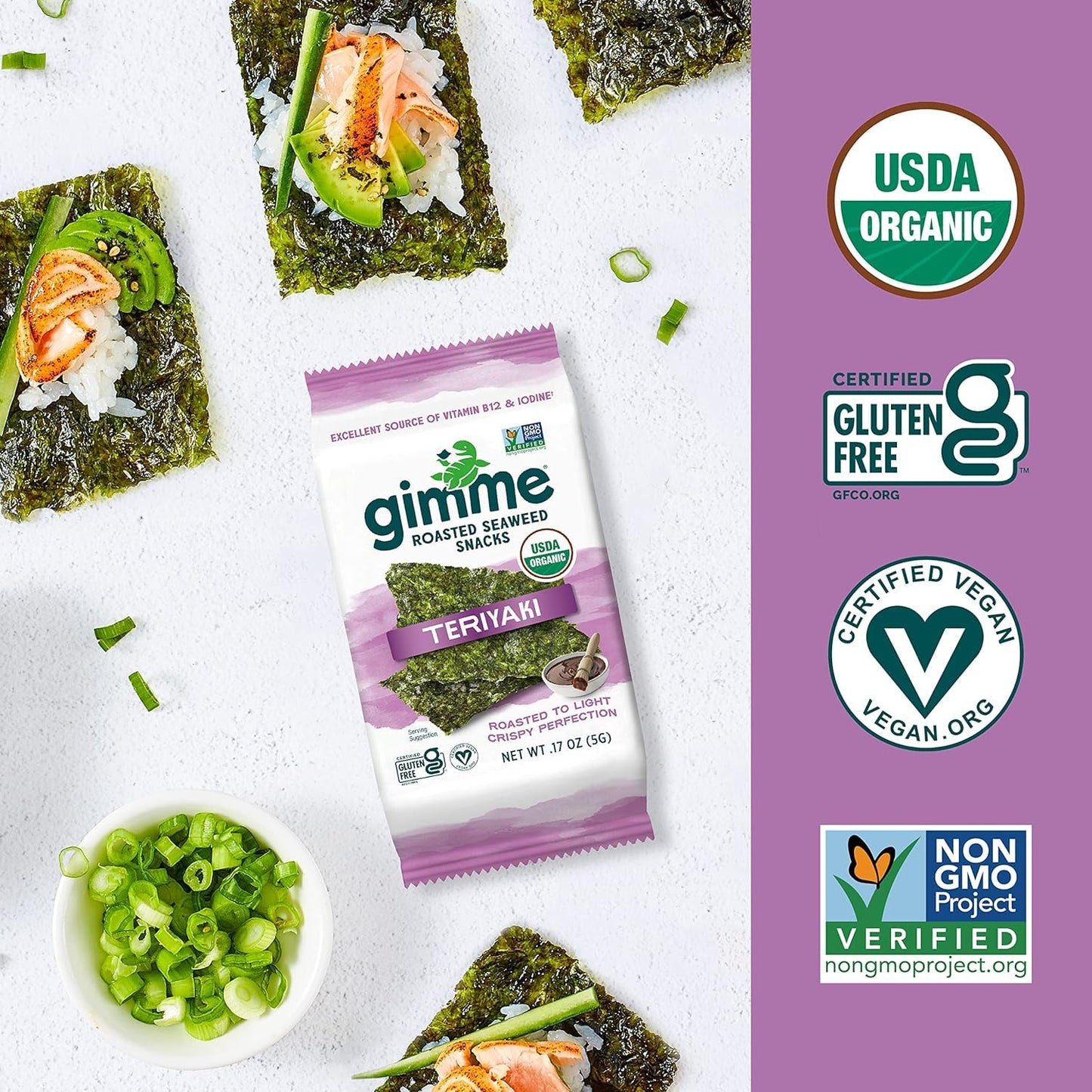 Viral gimMe Organic Roasted Seaweed Snacks - TikTok Famous Healthy Snack
