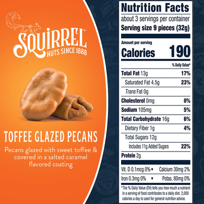 Squirrel Brand Sweet Brown Butter Cashews - Gourmet Artisan Nuts (3.5 oz)