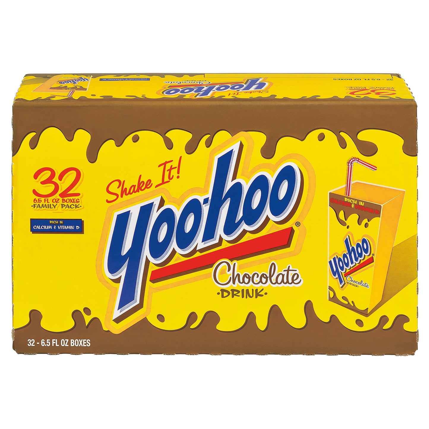 Yoo-hoo Chocolate Drink - Classic Chocolate Beverage (6.5 oz Boxes, 32 Pack)
