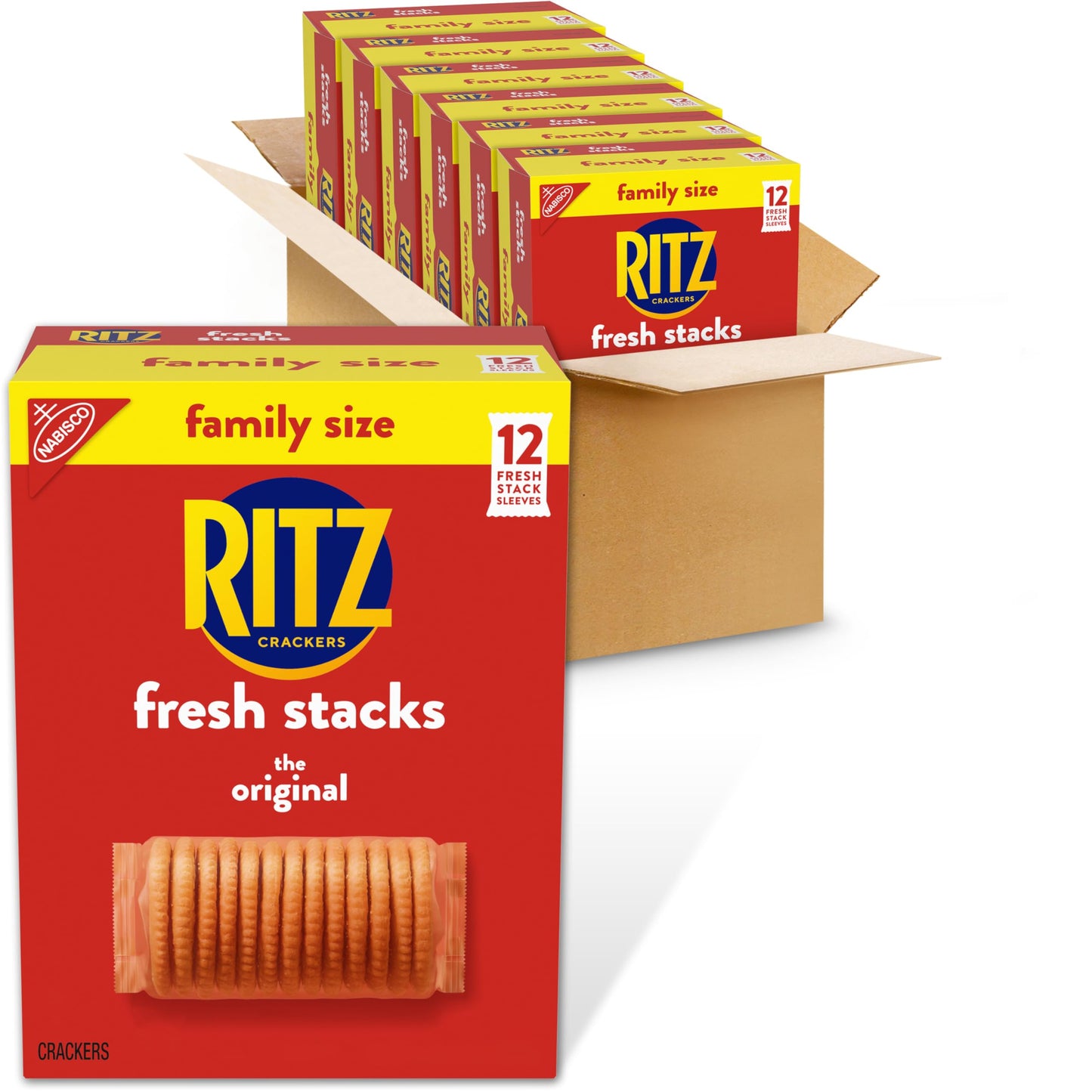RITZ Fresh Stacks Original Crackers - Party Size, 16 Individually Wrapped Packs (23.7 oz)