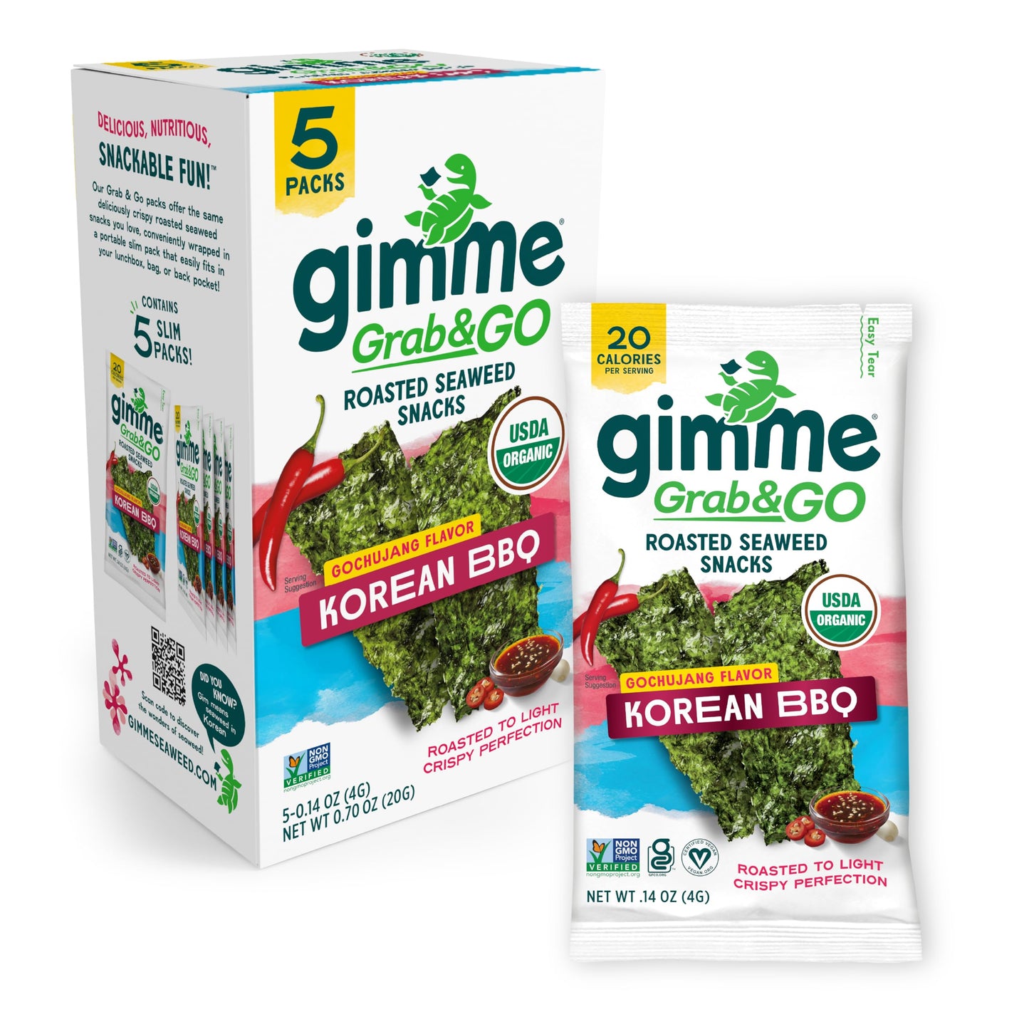 TikTok Viral Gimme Organic Roasted Seaweed Snacks - Multi-Flavor Pack