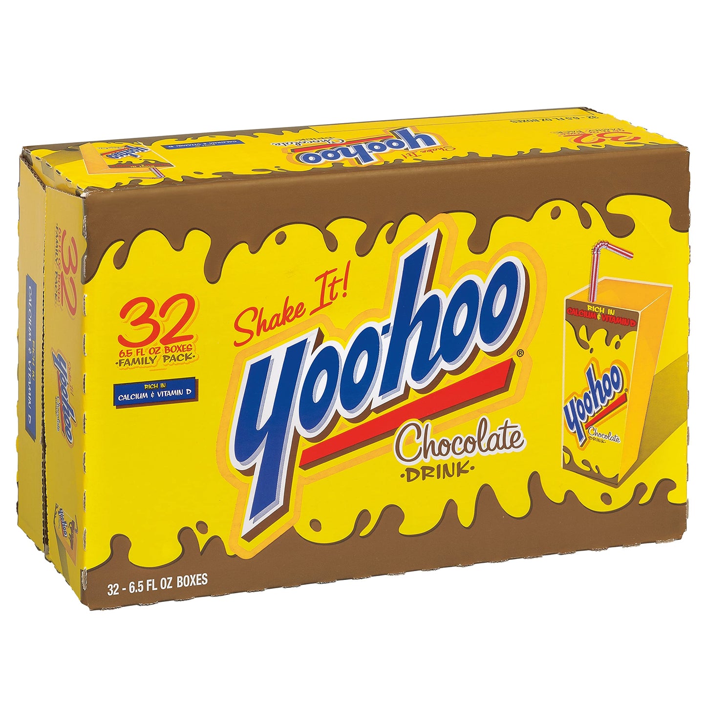 Yoo-hoo Chocolate Drink - Classic Chocolate Beverage (6.5 oz Boxes, 32 Pack)