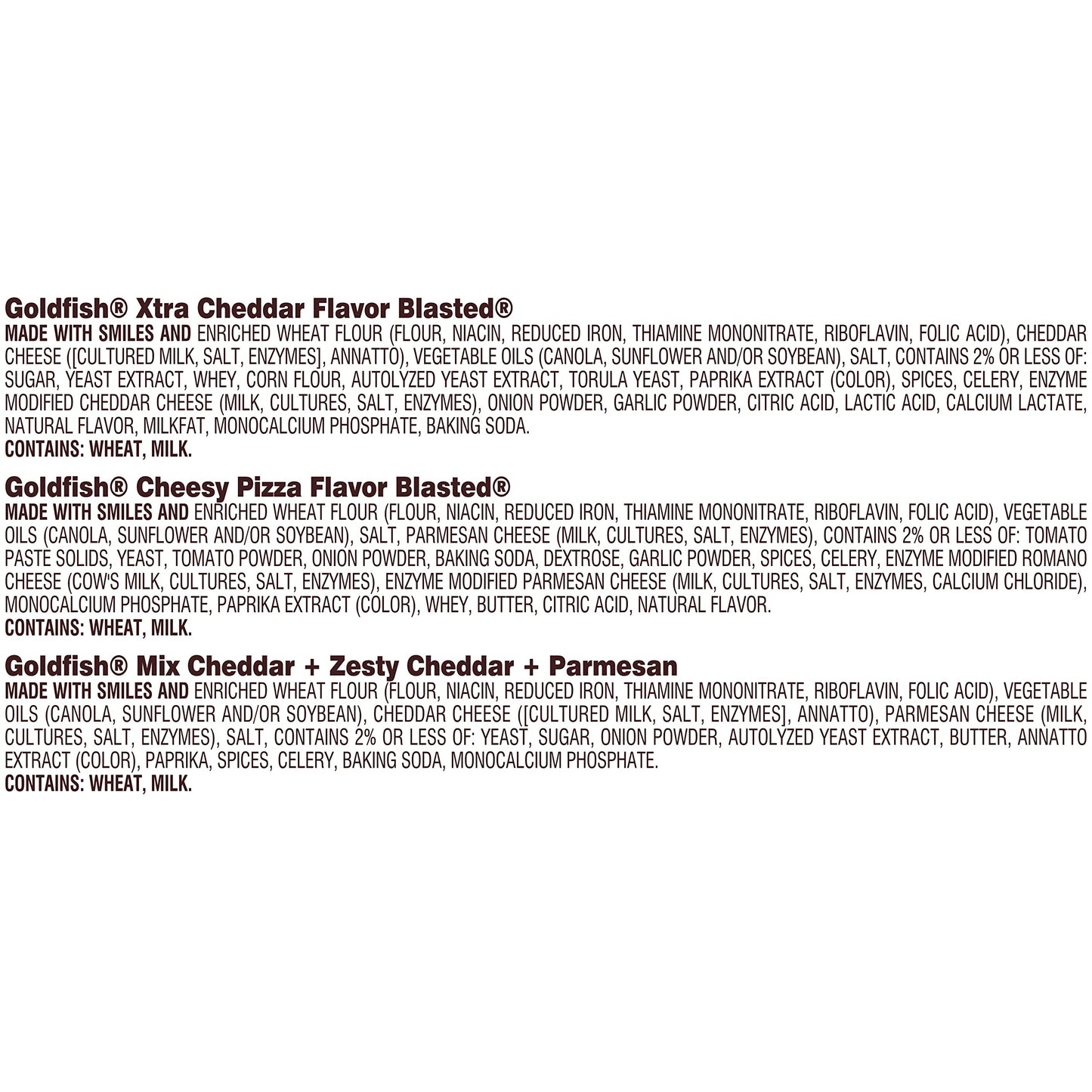 Classic Delight Goldfish Crackers Big Smiles Variety Pack - Cheddar, Colors & Pretzels | 30 Count