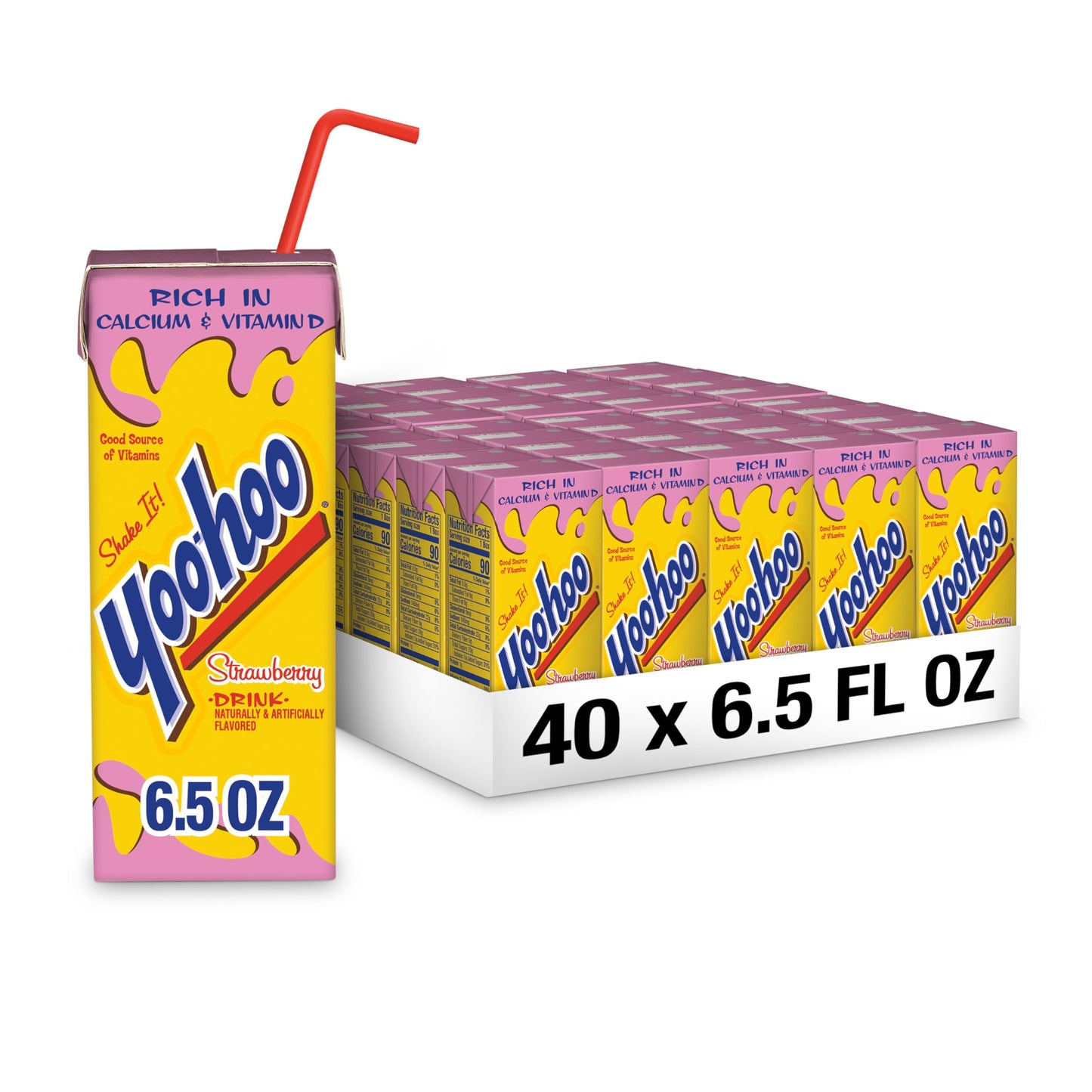 Yoo-hoo Chocolate Drink - Classic Chocolate Beverage (6.5 oz Boxes, 32 Pack)