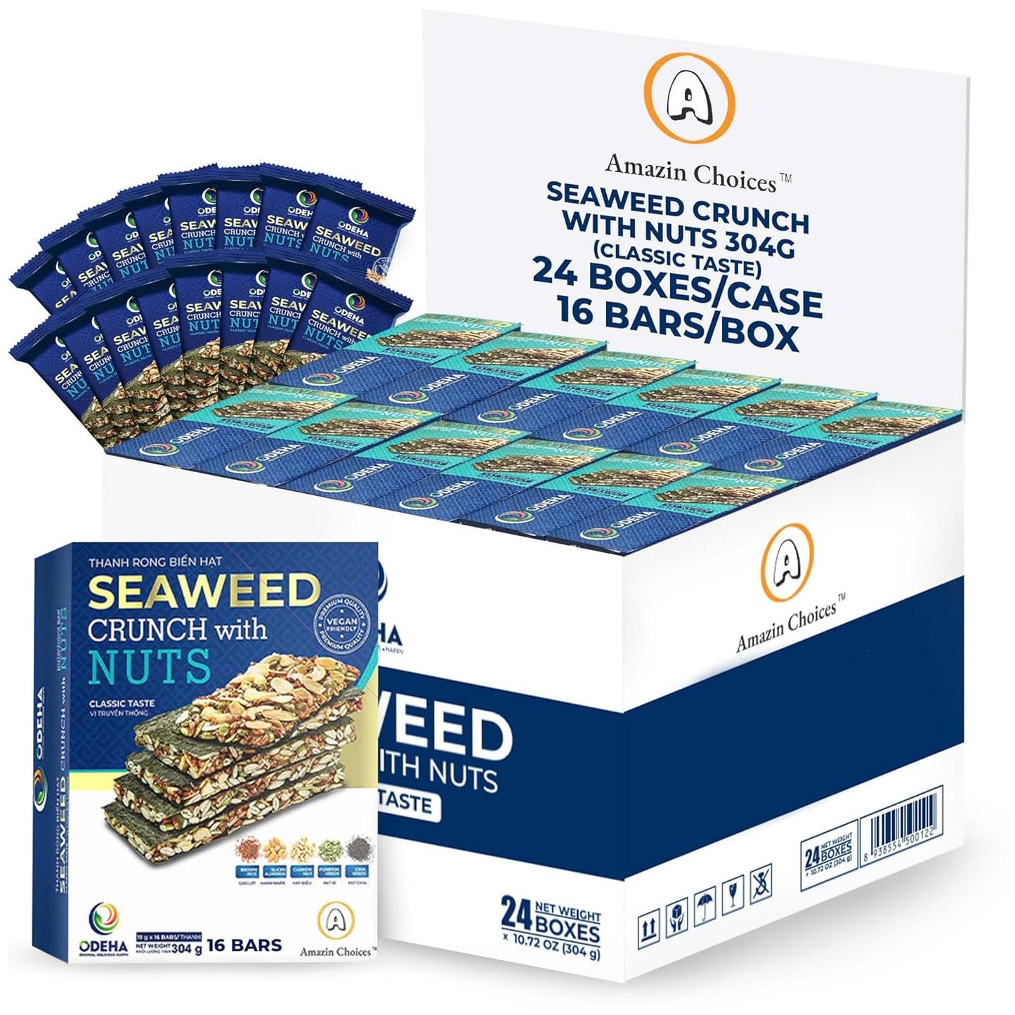 Amazin Choices Seaweed Crunch with Nuts Classic Taste, 10.7 oz., 16 ct.