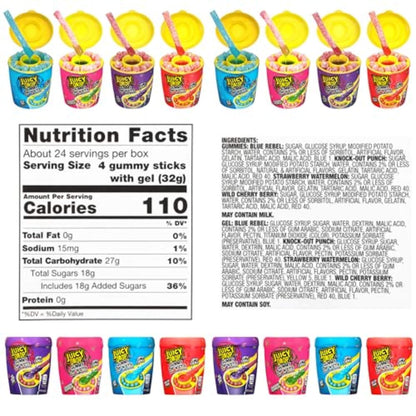 Juicy Drop Gummy Dip 'N Stix - Interactive Sour Candy 8-Pack