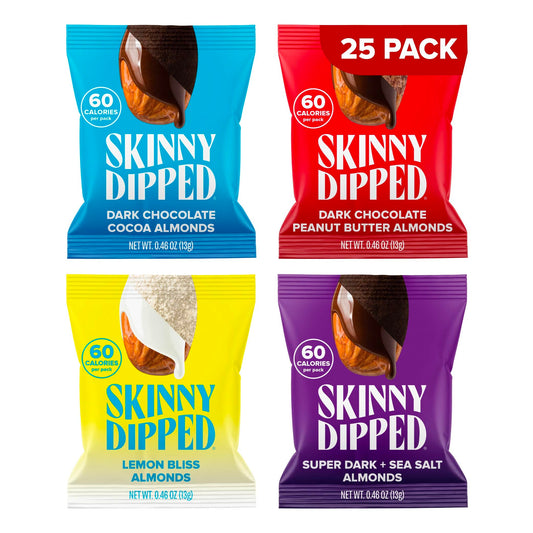 Viral SkinnyDipped Variety Pack - Low Sugar Almonds (25 Mini Bags, 11.5oz)