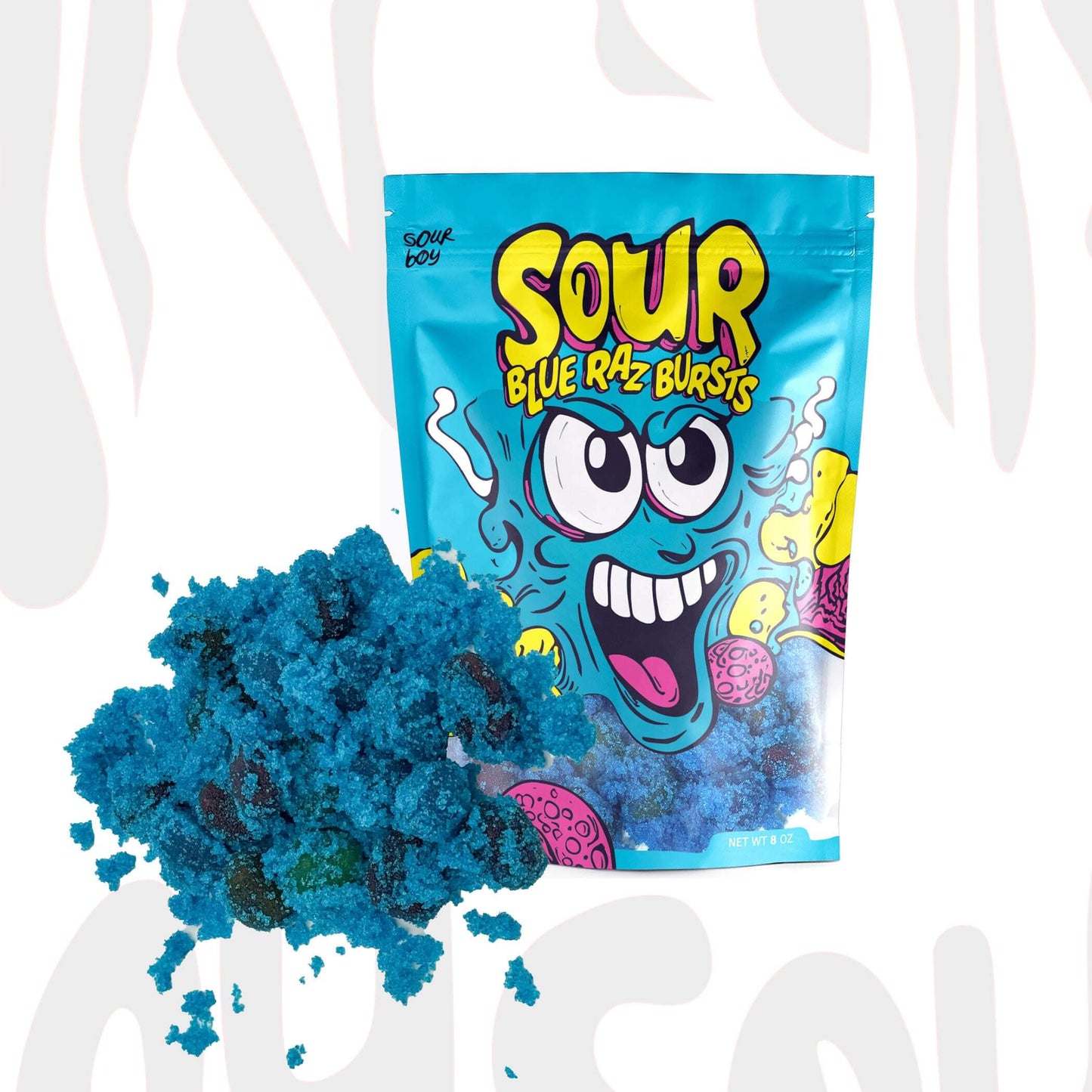 Sourboy Blue Raspberry Gushers - TikTok Viral Extreme Sour Candy - 3.5oz