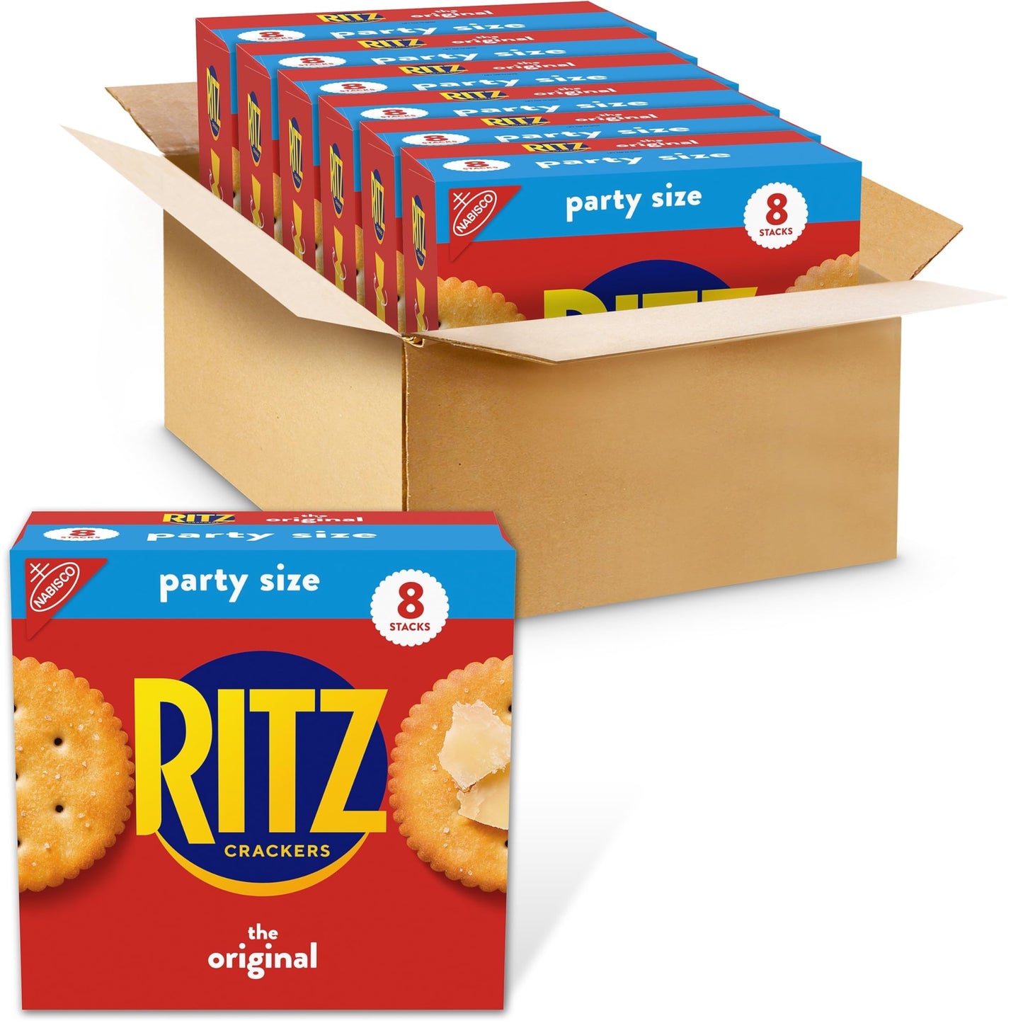 RITZ Fresh Stacks Original Crackers - Party Size, 16 Individually Wrapped Packs (23.7 oz)